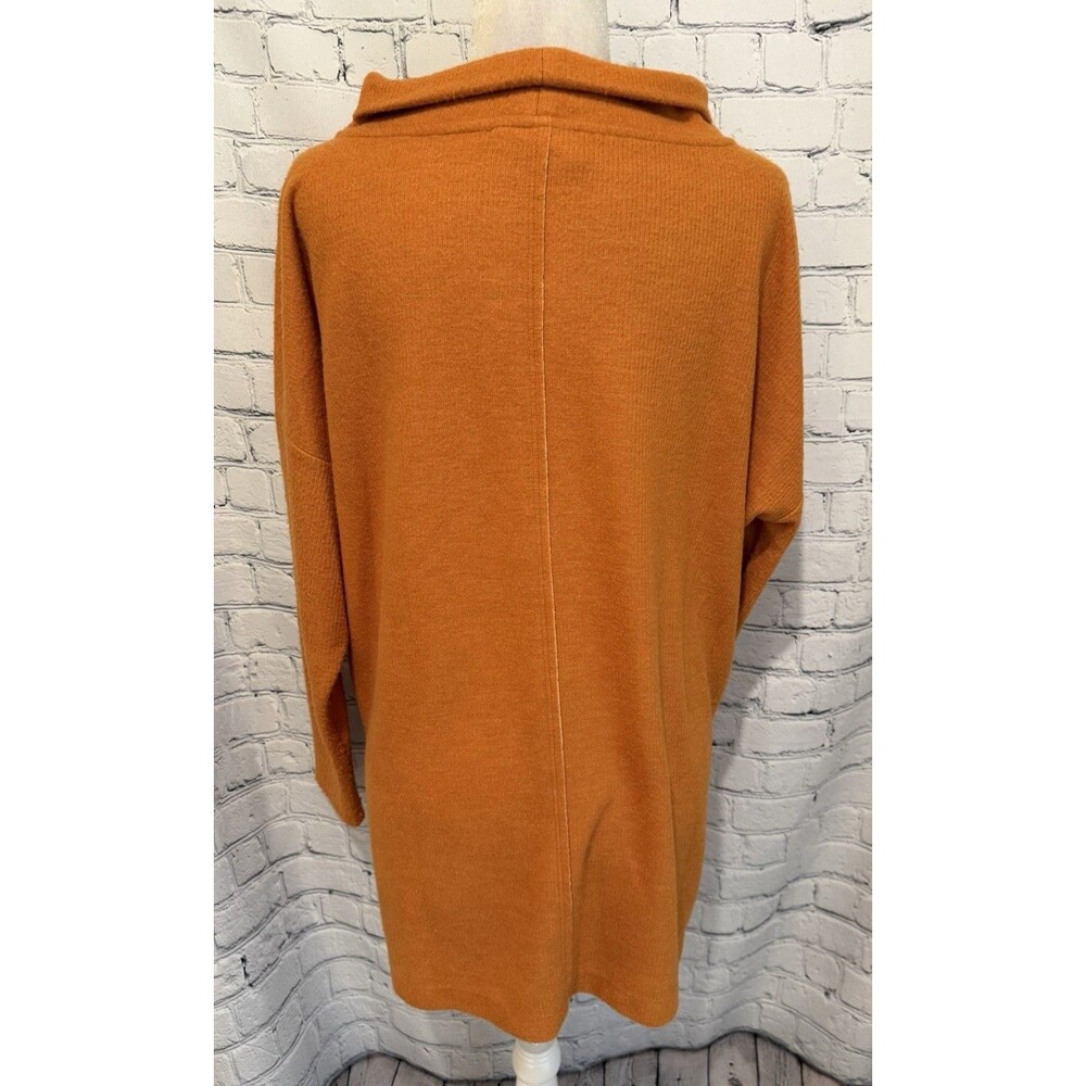 Antropologie Cowl Neck Oversized Women's Orange Sweater Size Medium - Picture 6 of 11